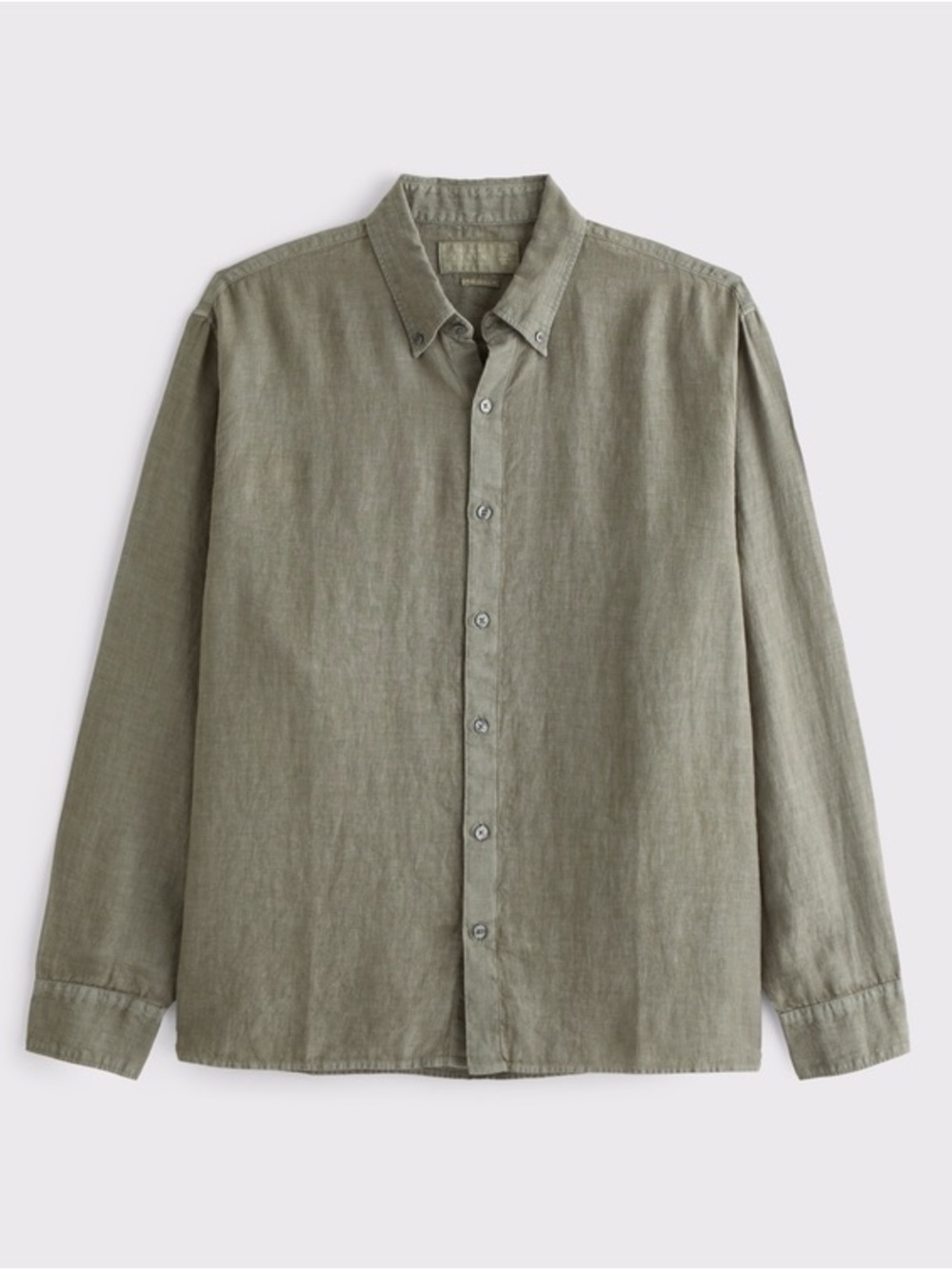 J. Crew Green Linen Button Up Shirt